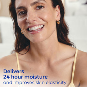 NIVEA Neck and Chest Cream application on neck