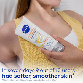 NIVEA Neck and Chest Cream in a bathroom setting