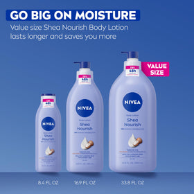 NIVEA Shea Nourish Body Lotion with other NIVEA products