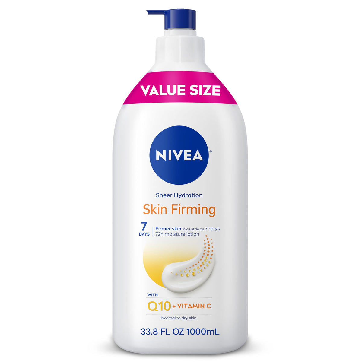NIVEA Sheer Hydration Skin Firming Body Lotion 33.8 FL OZ front view