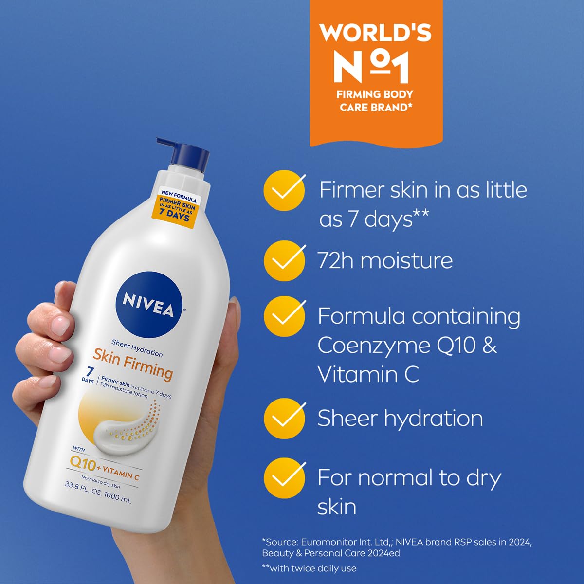NIVEA Sheer Hydration Skin Firming Body Lotion back view