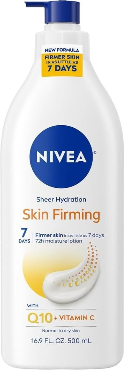 NIVEA Sheer Hydration Skin Firming Body Lotion front view 16.9 fl oz