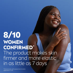 NIVEA Sheer Hydration Skin Firming Body Lotion in bathroom setting