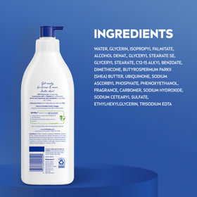 NIVEA Sheer Hydration Skin Firming Body Lotion packaging details