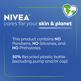 NIVEA Sheer Hydration Skin Firming Body Lotion with Vitamin C and Q10 labels