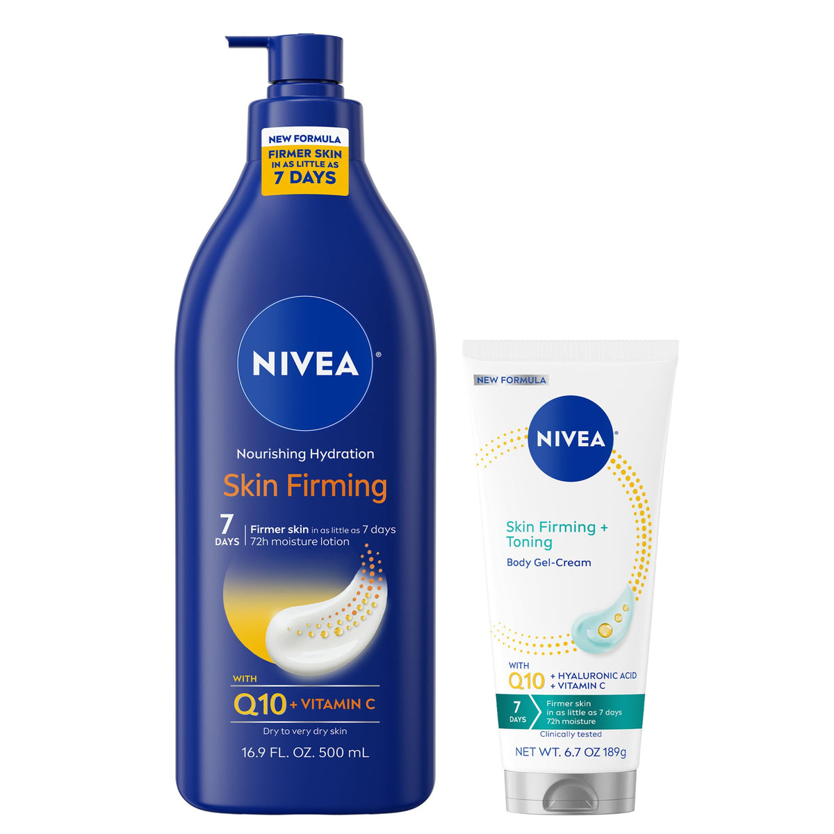 NIVEA Skin Firming Body Lotion 16.9 fl oz pump bottle front view
