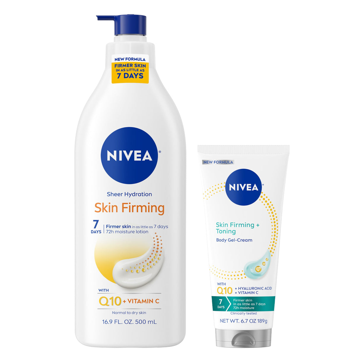NIVEA Skin Firming Body Lotion 16.9 fl oz pump bottle front view