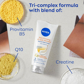 NIVEA Skin Firming Cream texture on hand