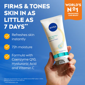 NIVEA Skin Firming & Toning Body Gel Cream texture close-up