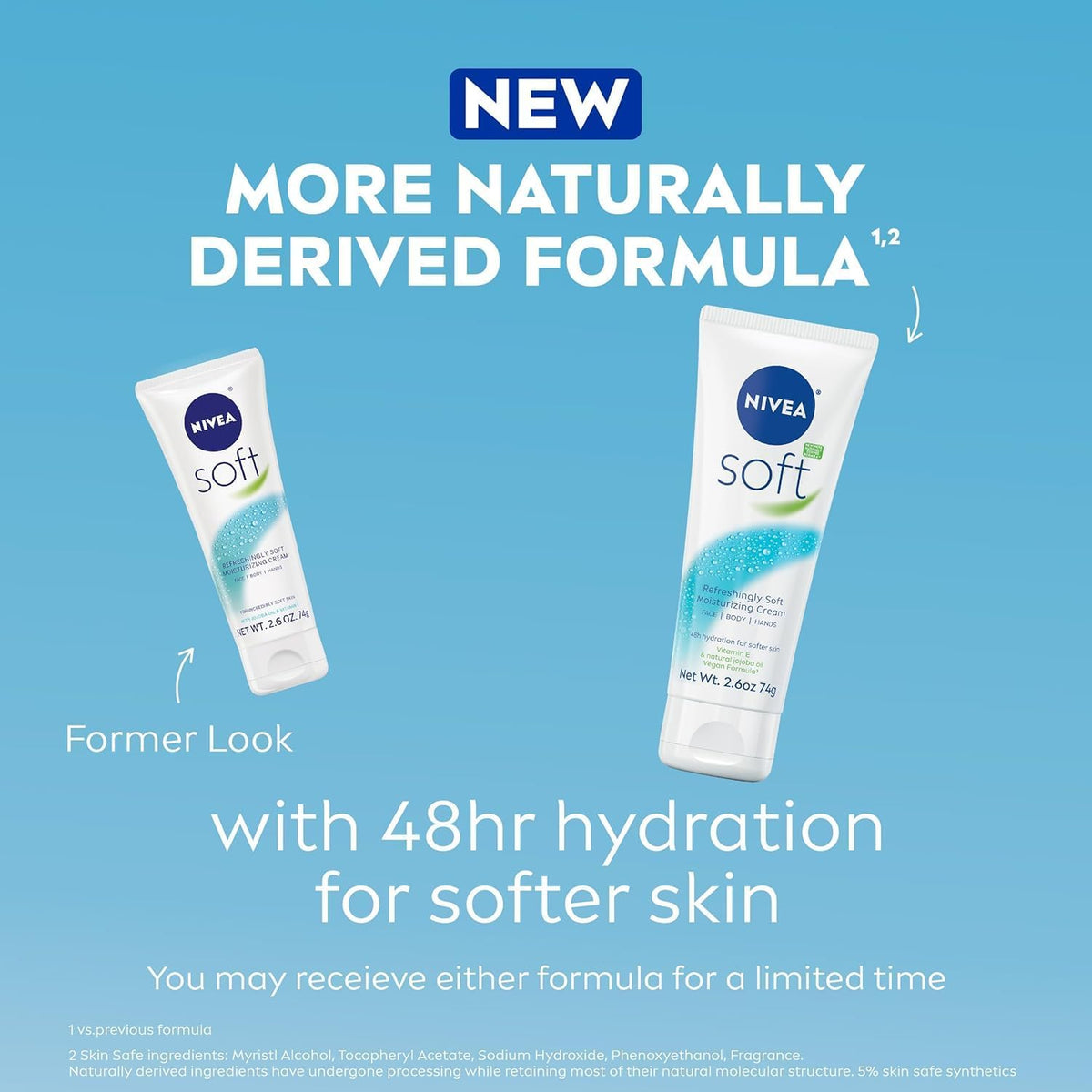 NIVEA Soft Moisturizing Creme 75 mL cream texture on skin