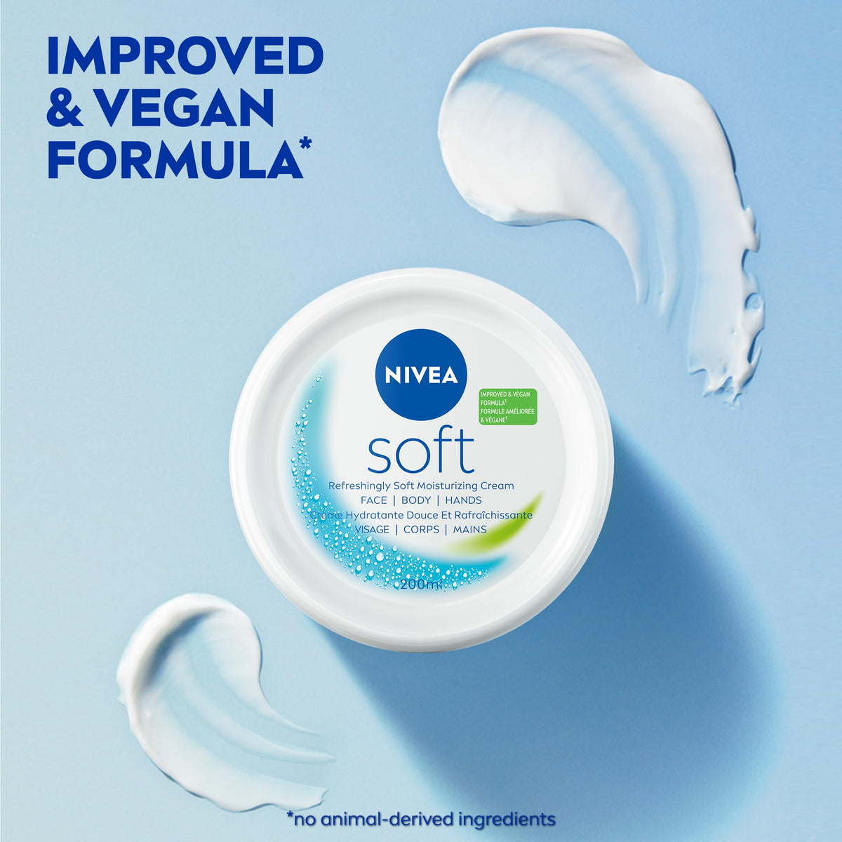 NIVEA Soft Moisturizing Creme in a bathroom setting