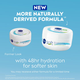 NIVEA Soft Refreshingly Soft Moisturizing Cream jar with lid open