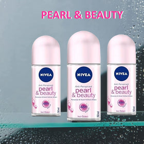 NIVEA Women Deodorant Roll On Pearl & Beauty application close-up