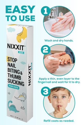NIXXIT Nail Biting Prevention Pen brush applicator close-up