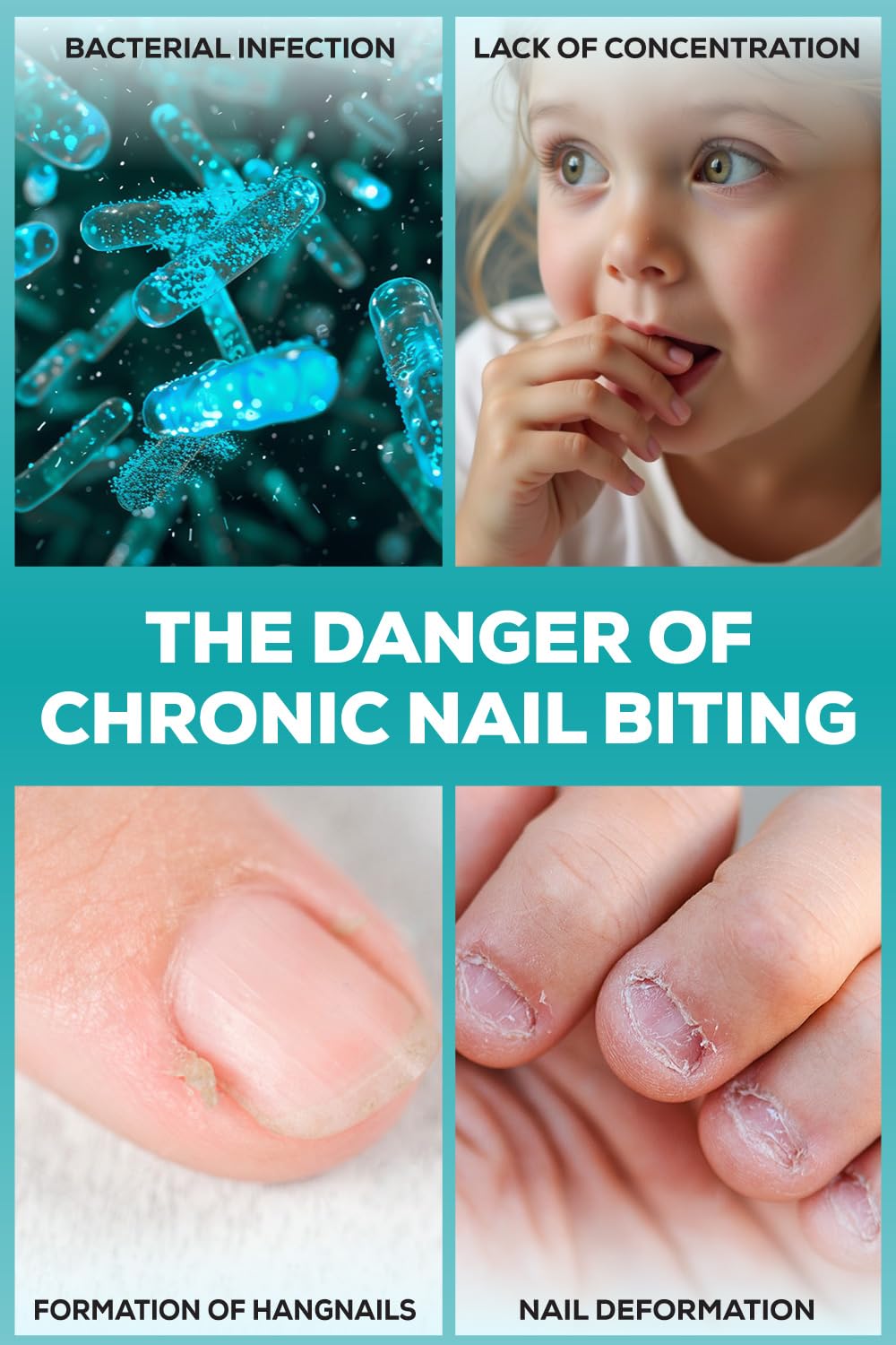 NIXXIT Nail Biting Prevention Pen in a child's hand