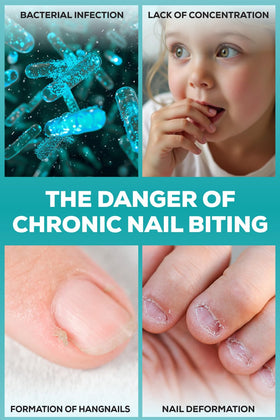 NIXXIT Nail Biting Prevention Pen in a child's hand