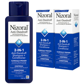 Nizoral 2-in-1 Anti Dandruff Shampoo and Conditioner front view, 14 Fl Oz