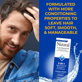 Nizoral 2-in-1 Anti Dandruff Shampoo and Conditioner with a fresh scent description