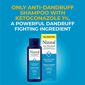 Nizoral Anti-Dandruff Shampoo 1% Ketoconazole bottle side view