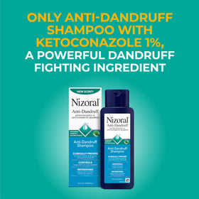 Nizoral Anti-Dandruff Shampoo 14 Fl Oz back view showing ingredients