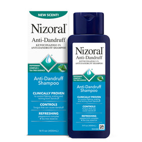 Nizoral Anti-Dandruff Shampoo 14 Fl Oz front view with peppermint scent