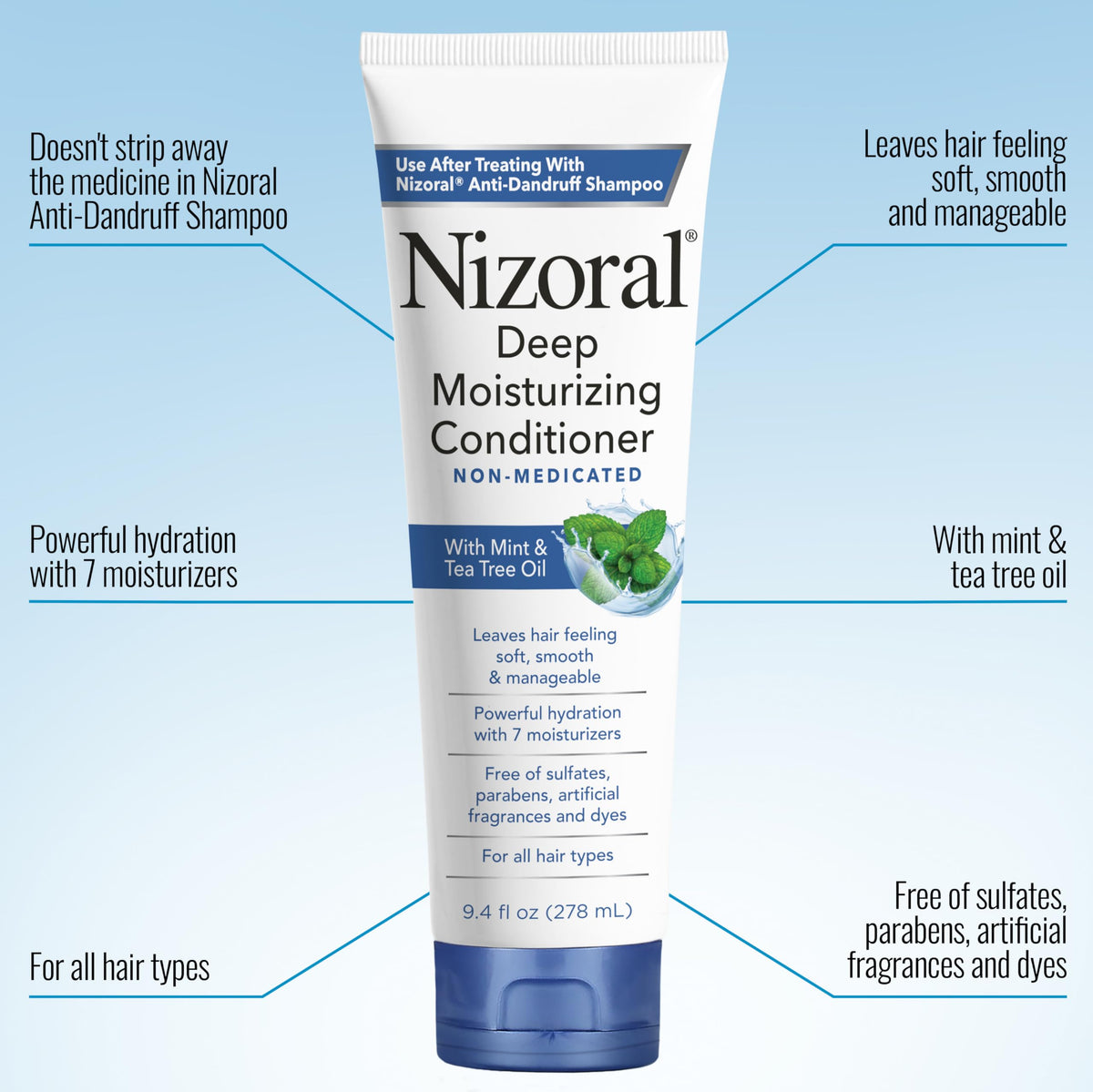 Nizoral Deep Moisturizing Conditioner 9.4 oz back view