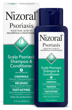 Nizoral Psoriasis Shampoo & Conditioner 11 Oz front view