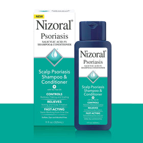 Nizoral Psoriasis Shampoo & Conditioner bottle side view