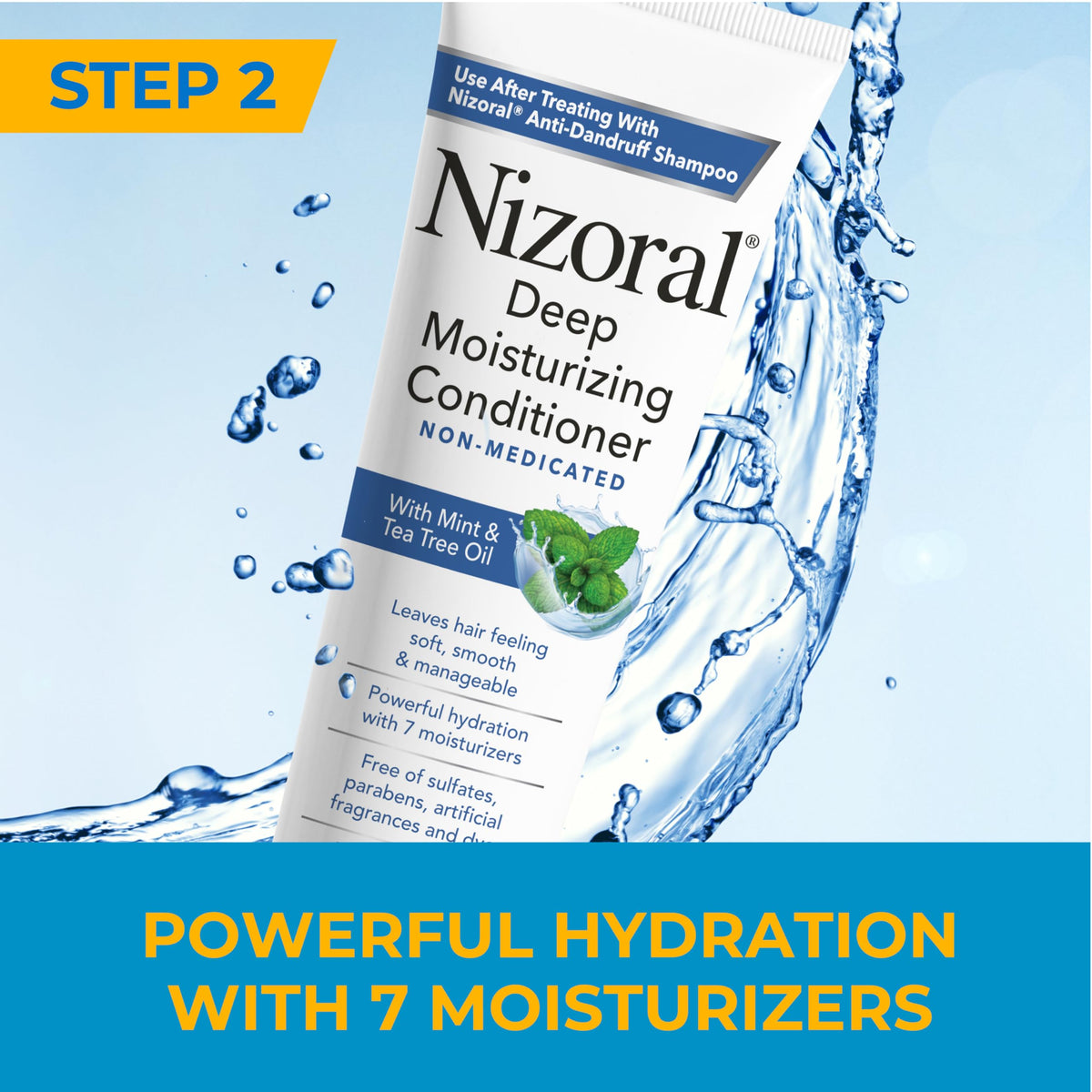 Nizoral Shampoo 14 oz with ingredients highlighted