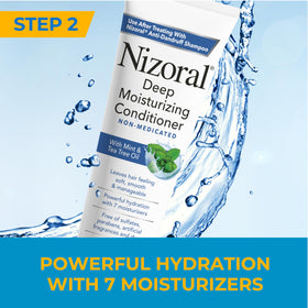 Nizoral Shampoo 14 oz with ingredients highlighted