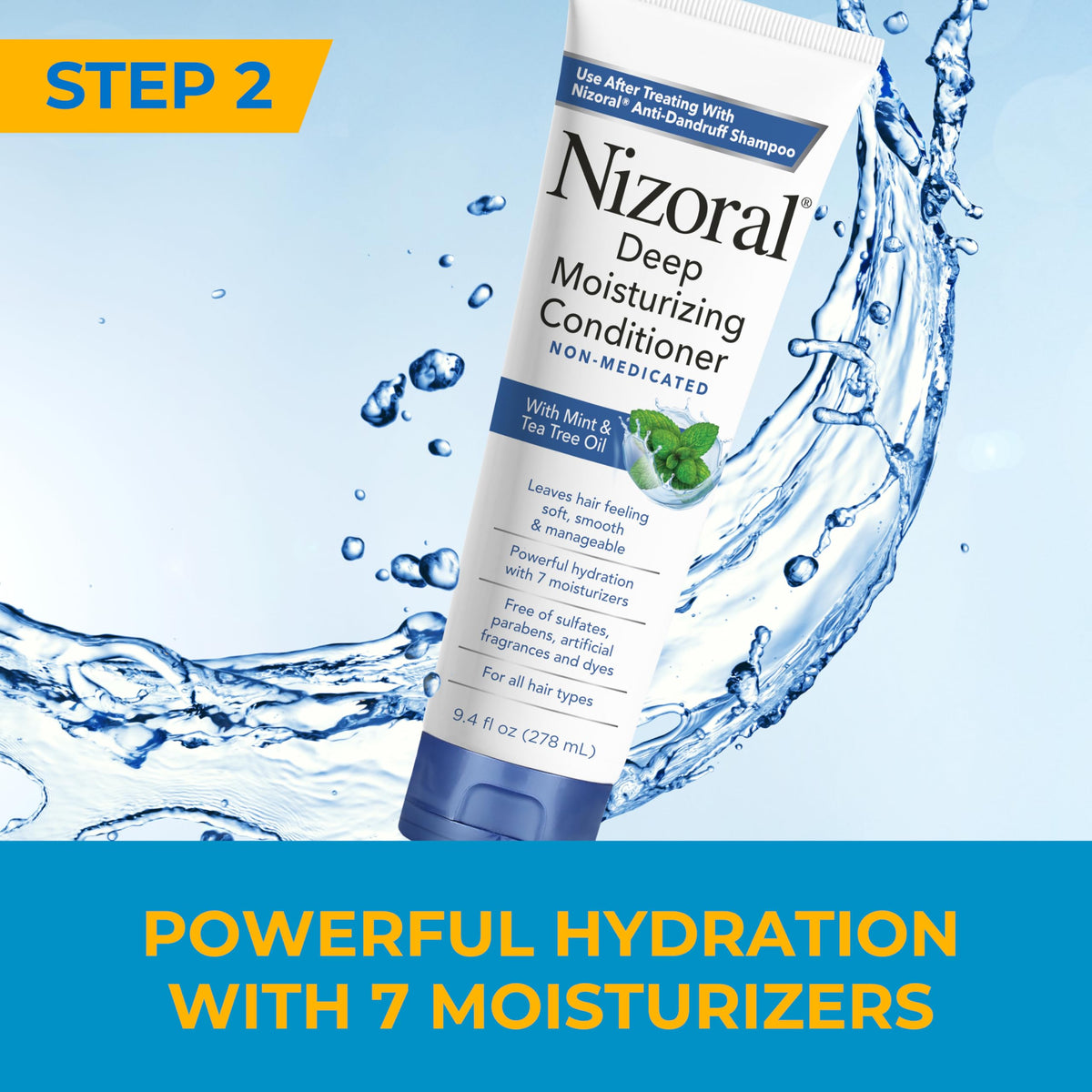 Nizoral Shampoo application on hair