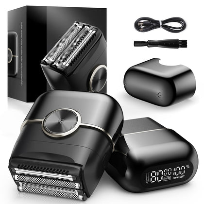 NKTMXY Electric Foil Shaver front view with 4 floating blades