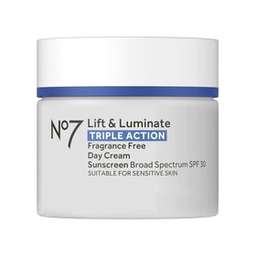 No.7 Lift & Luminate Face Cream front view with SPF 30