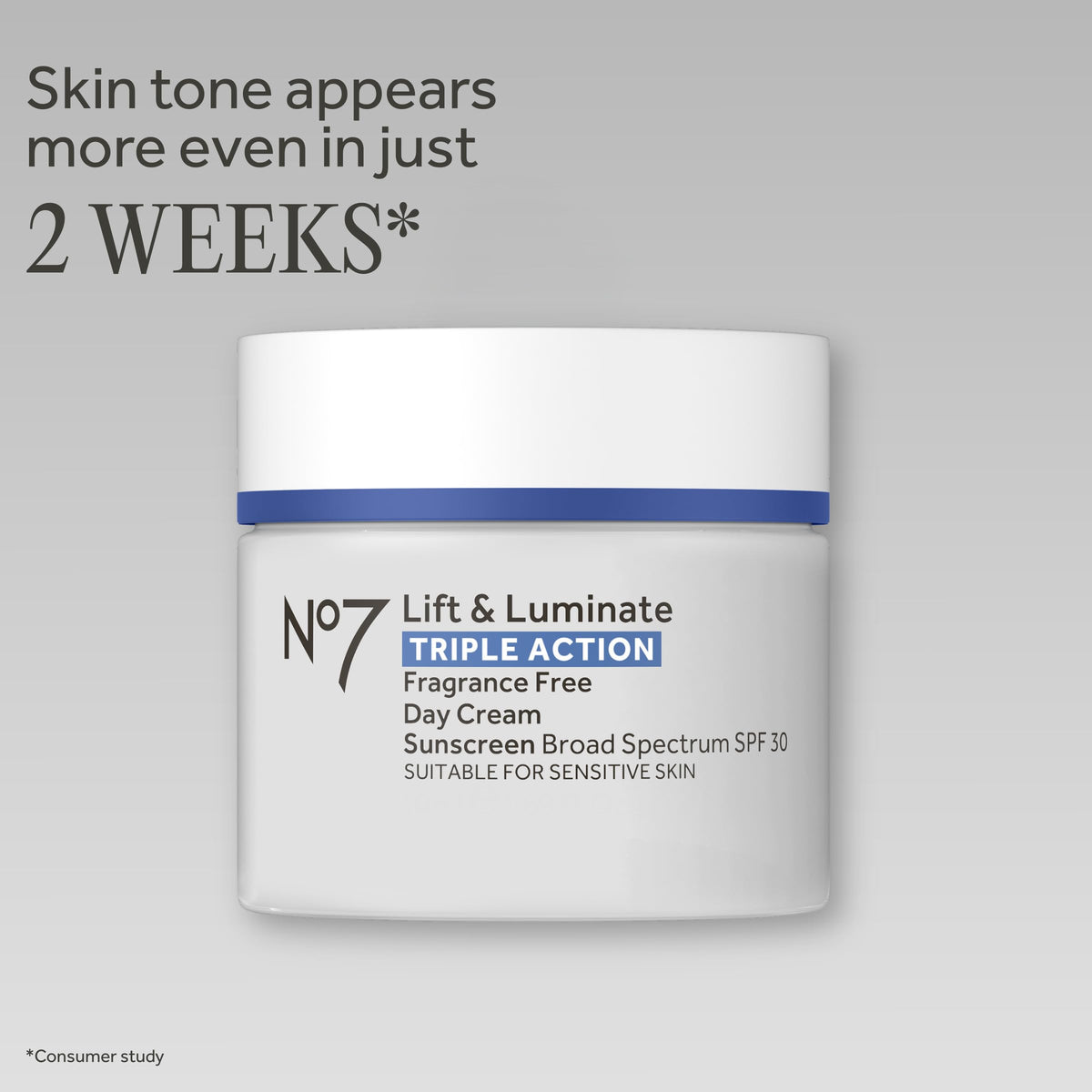 No.7 Lift & Luminate Face Cream packaging details