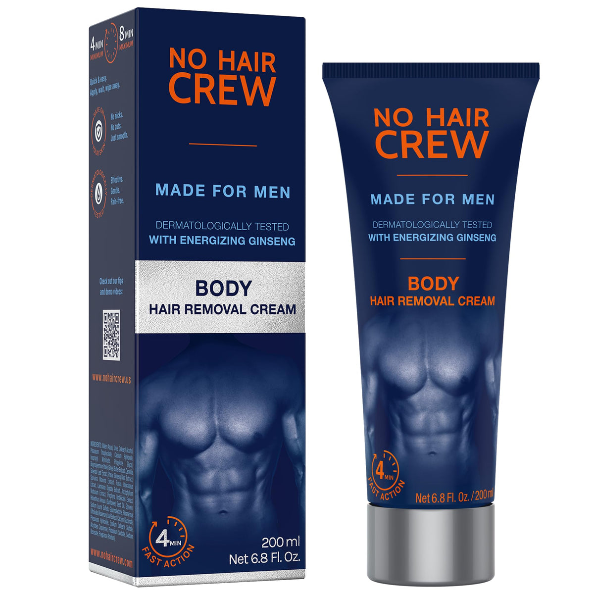 NO HAIR CREW Body Hair Removal Cream 200ml front view
