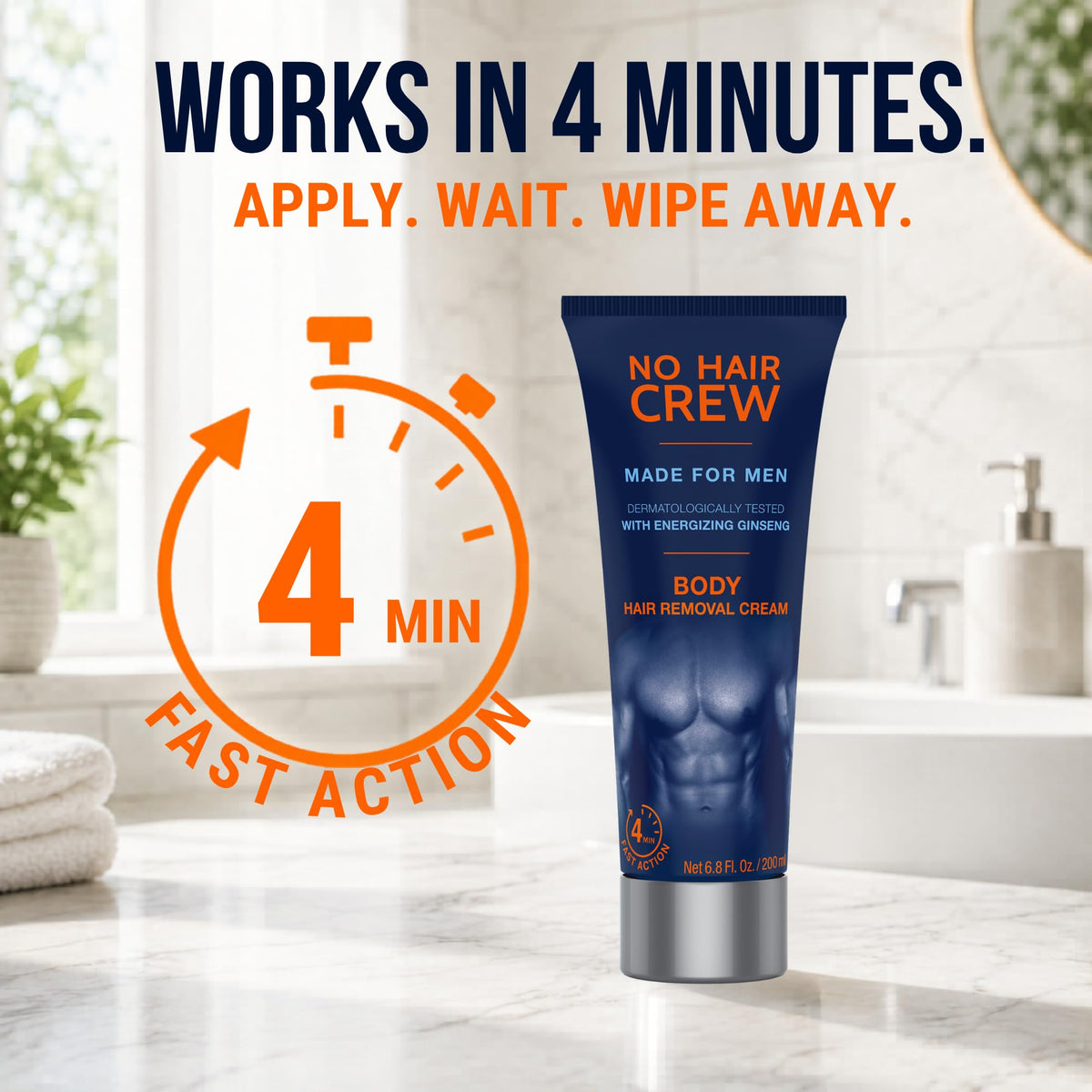 NO HAIR CREW Body Hair Removal Cream lifestyle scene