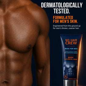 NO HAIR CREW Body Hair Removal Cream with grooming tools