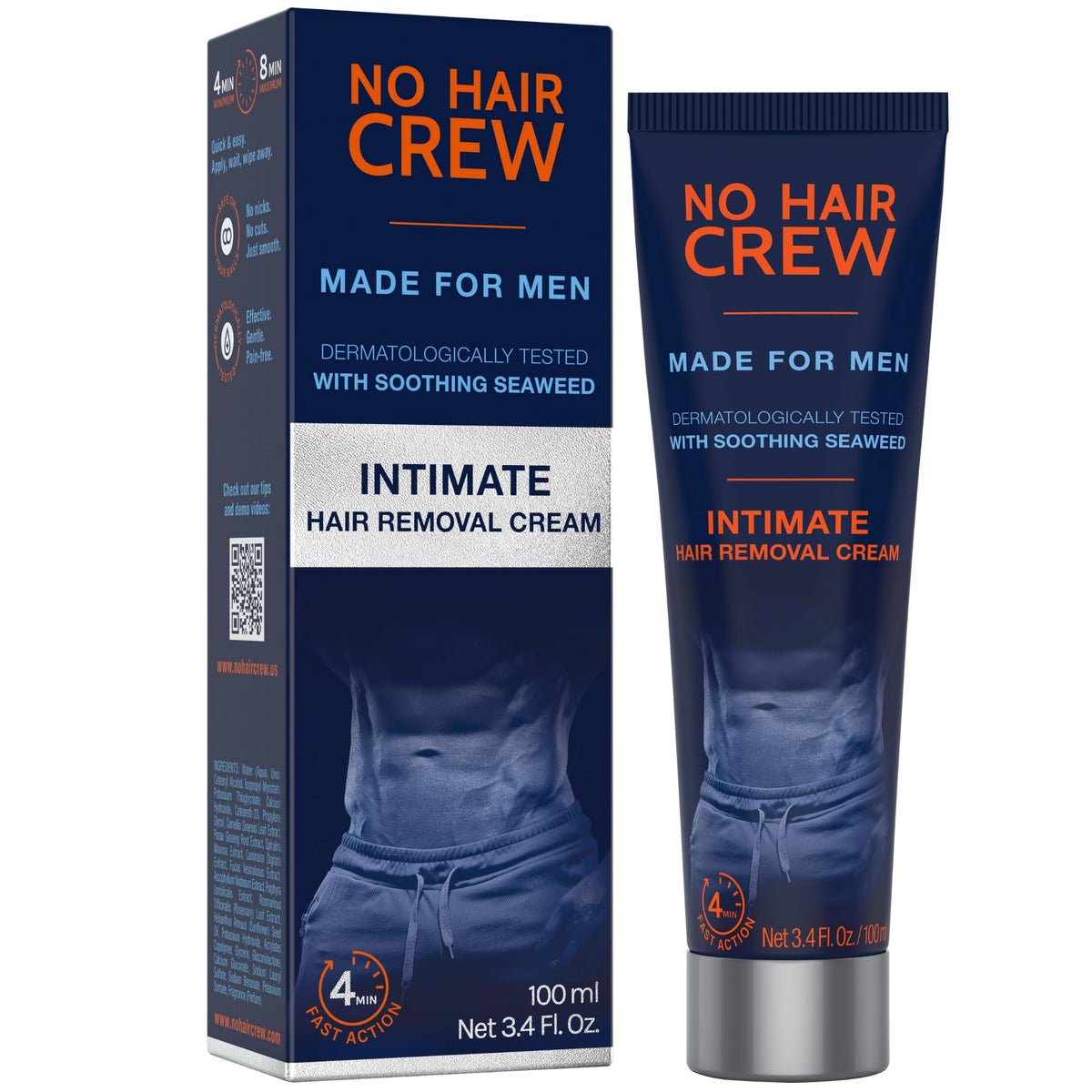 NO HAIR CREW Intimate Hair Removal Cream 100ml front view