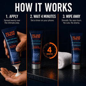 NO HAIR CREW Intimate Hair Removal Cream texture close-up