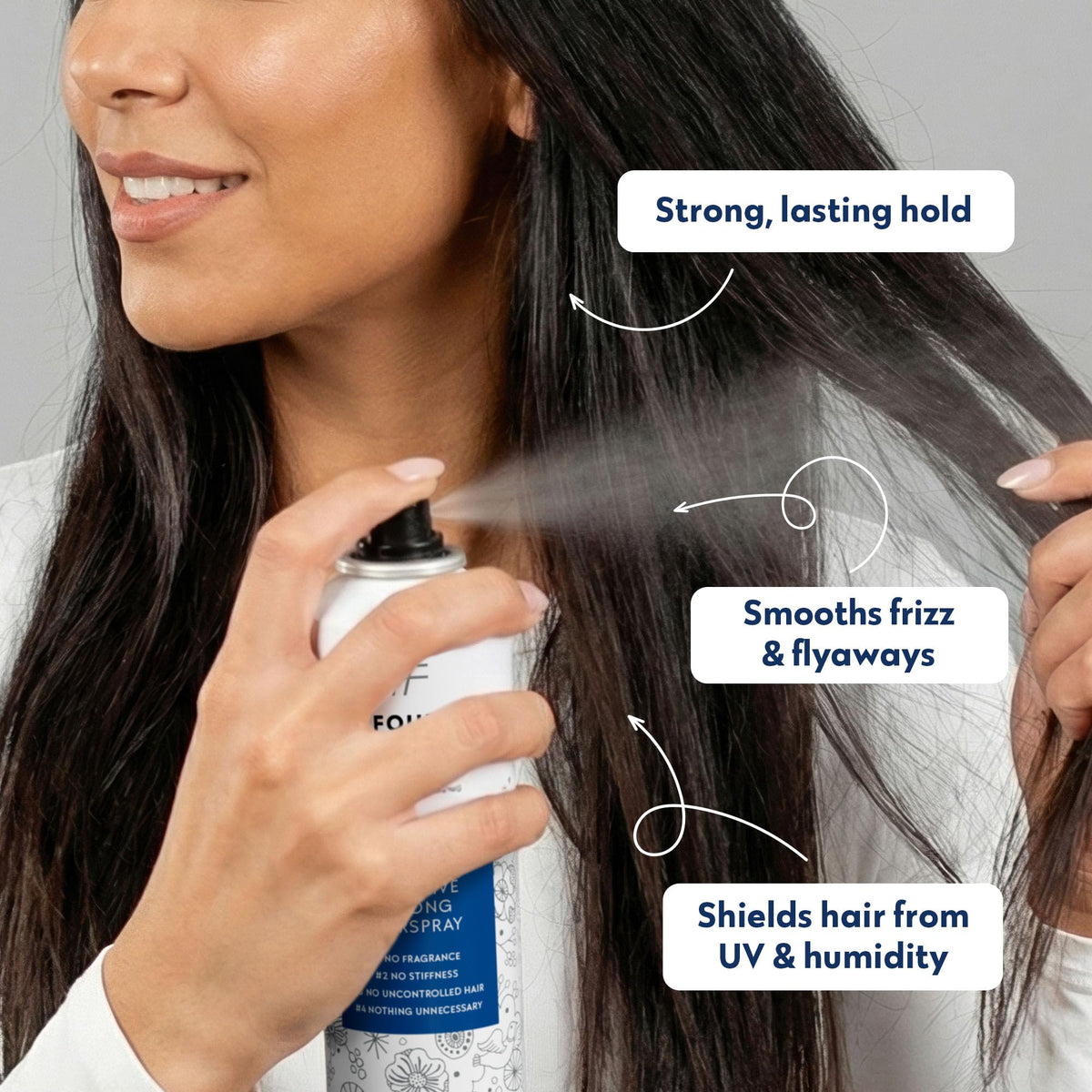 No nothing Strong Hairspray 7.5 oz side view