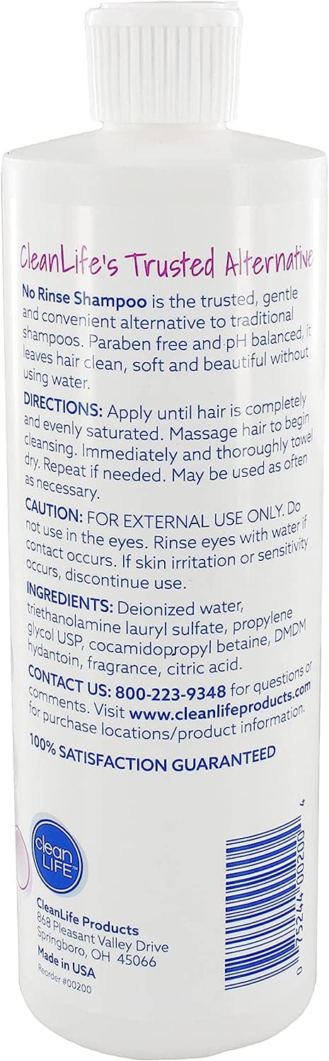 No-Rinse Shampoo used outdoors during camping