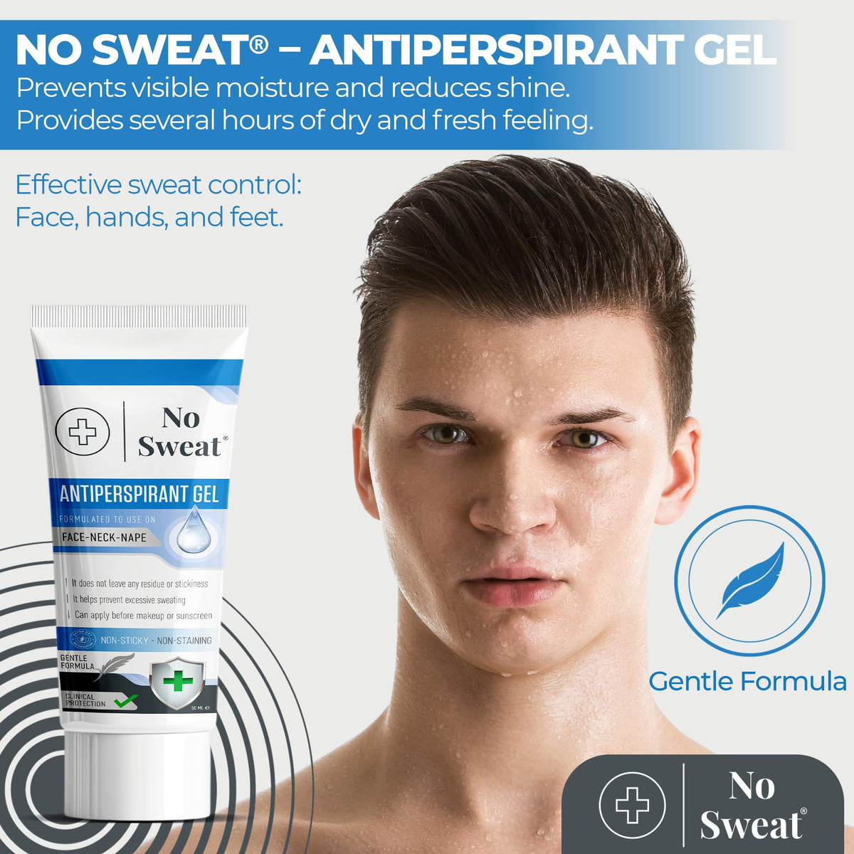No Sweat Antiperspirant Gel 50 ML side view