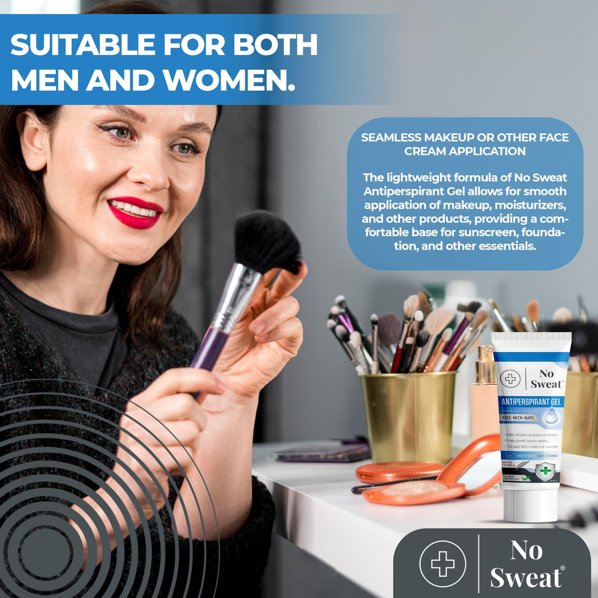 No Sweat Antiperspirant Gel in a gym bag