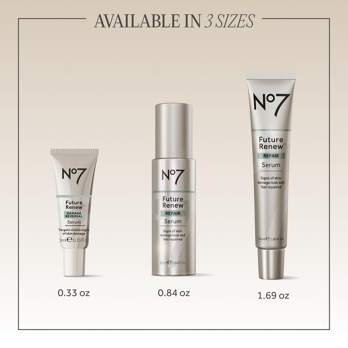 No7 Future Renew Damage Reversal Face Serum bottle cap open