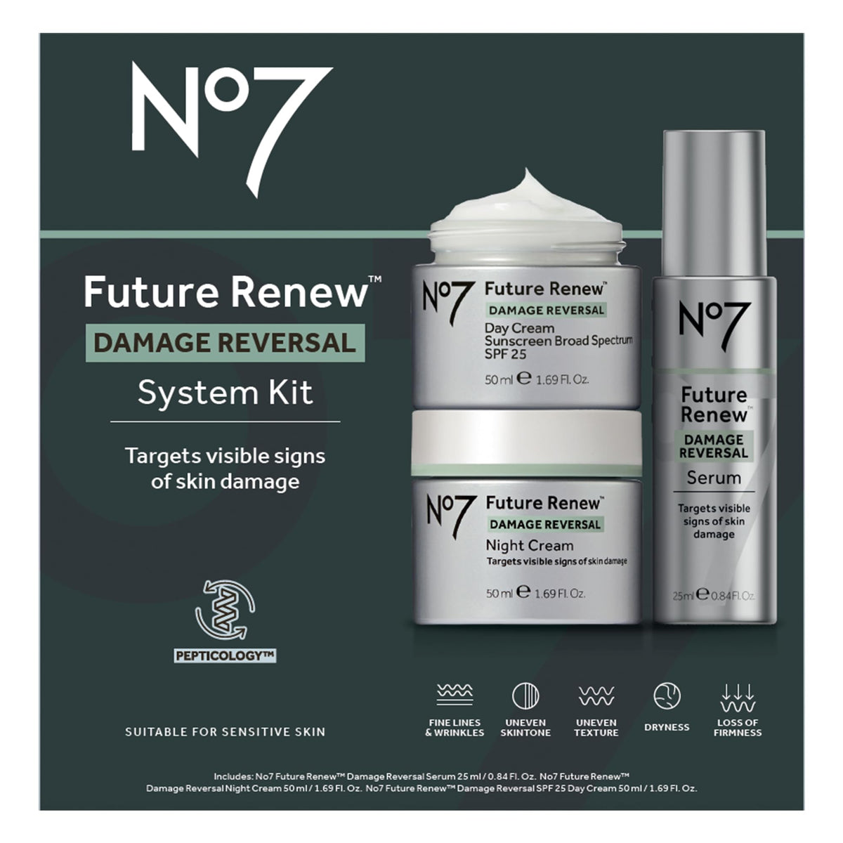 No7 Future Renew Damage Reversal Face Serum bottle front view