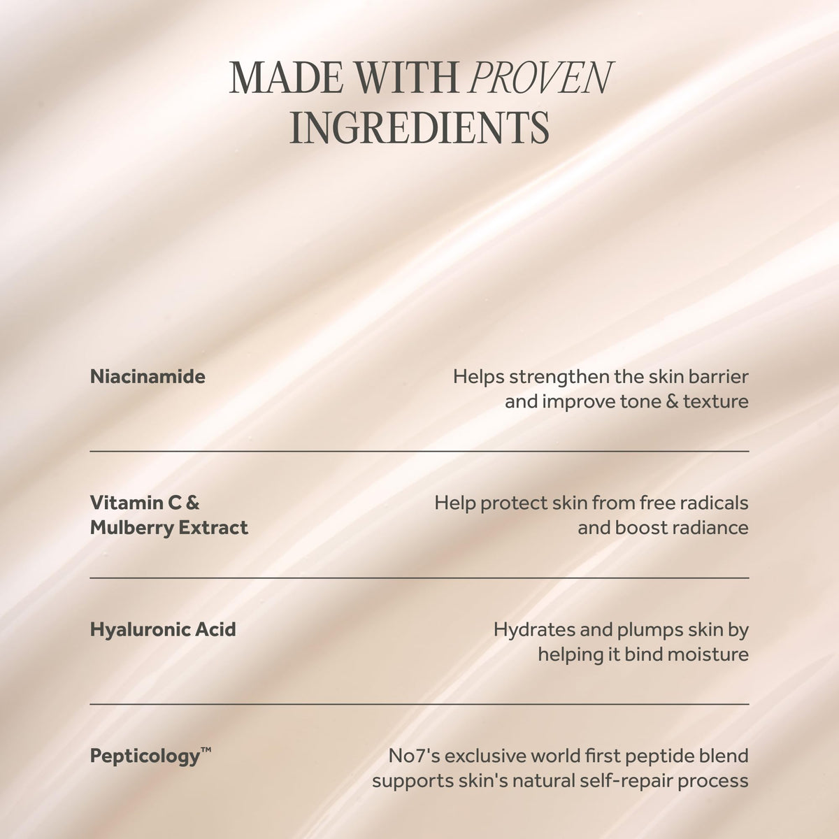 No7 Future Renew Face Serum bottle with soft focus background