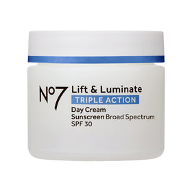 No7 Lift & Luminate Day Cream front view with SPF 30