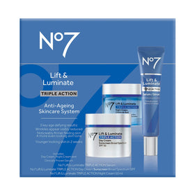 No7 Lift & Luminate day cream jar with lid