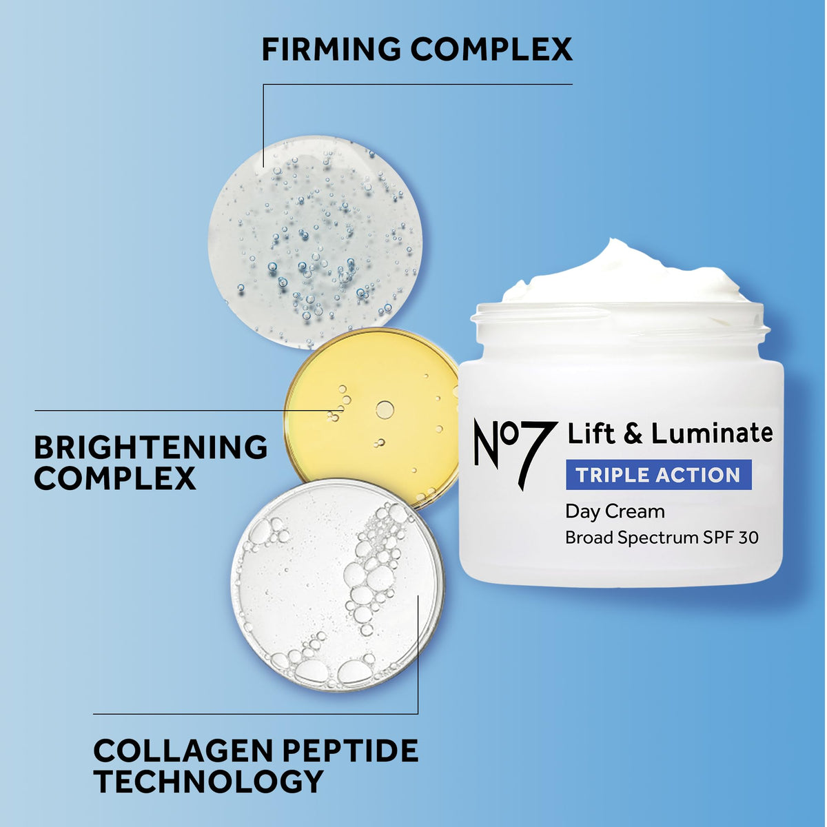 No7 Lift & Luminate Face Cream 2 pack displayed together