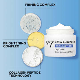 No7 Lift & Luminate Face Cream 2 pack displayed together